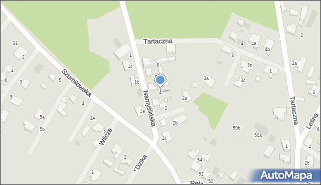 Kostrzyn nad Odrą, Namyślińska, 4, mapa Kostrzyn nad Odrą