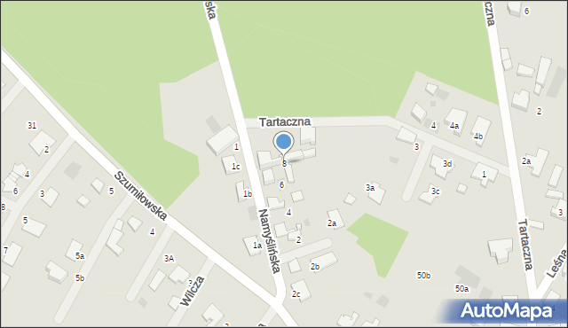 Kostrzyn nad Odrą, Namyślińska, 8, mapa Kostrzyn nad Odrą