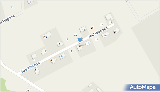 Krąg, Nad Wierzycą, 10, mapa Krąg