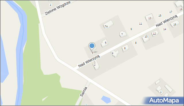 Krąg, Nad Wierzycą, 3, mapa Krąg