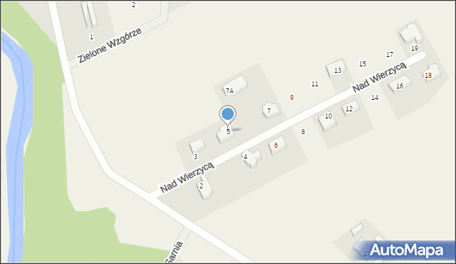 Krąg, Nad Wierzycą, 5, mapa Krąg