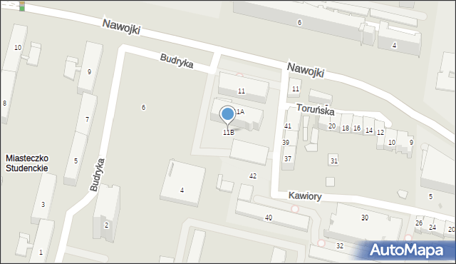 Kraków, Nawojki, 11B, mapa Krakowa