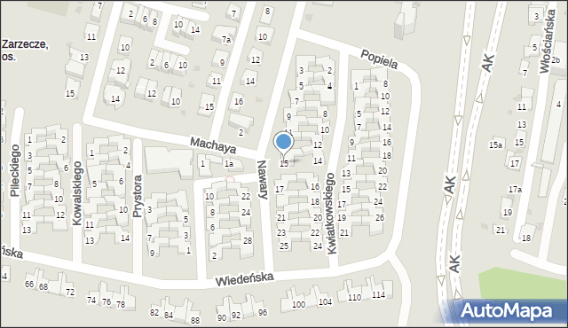 Kraków, Nawary Marka, 15, mapa Krakowa