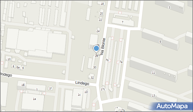 Kraków, Na Błonie, 28, mapa Krakowa