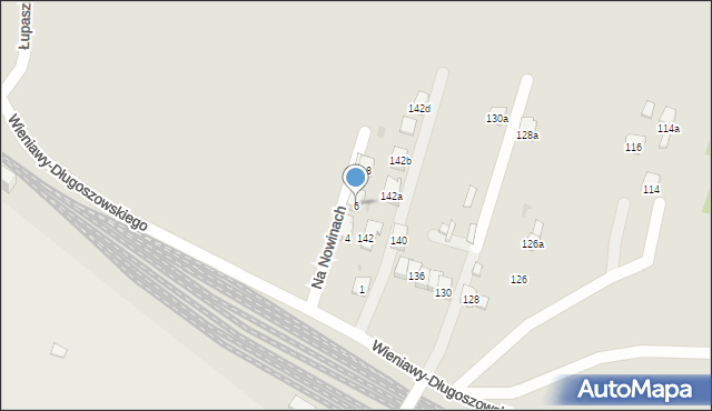 Kraków, Na Nowinach, 6, mapa Krakowa