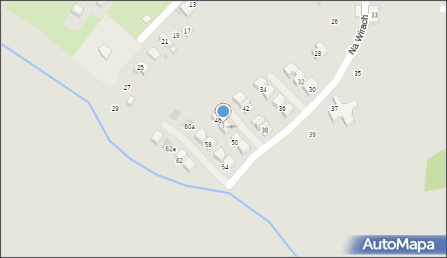 Kraków, Na Wirach, 48, mapa Krakowa