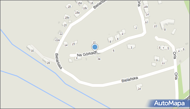 Kraków, Na Górkach, 7, mapa Krakowa