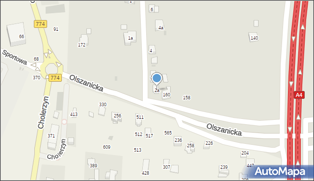 Kraków, Na Borach, 2a, mapa Krakowa