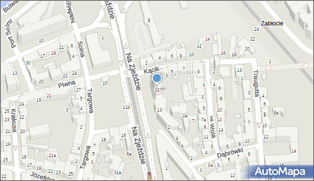 Kraków, Na Zjeździe, 11, mapa Krakowa