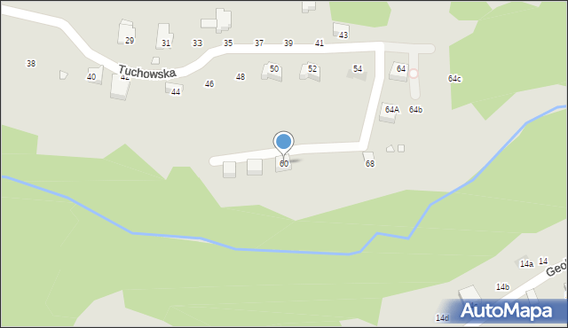 Kraków, Nad Fosą, 60, mapa Krakowa