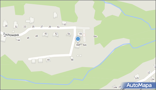 Kraków, Nad Fosą, 64A, mapa Krakowa