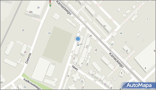 Kraków, Na Dołach, 14, mapa Krakowa