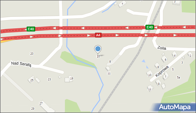 Kraków, Na Jazkach, 10, mapa Krakowa