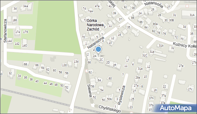 Kraków, Natansona Władysława, 2B, mapa Krakowa