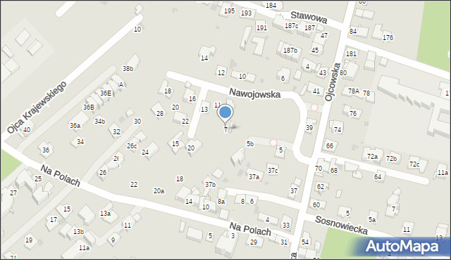 Kraków, Nawojowska, 7, mapa Krakowa