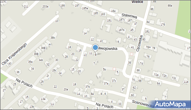 Kraków, Nawojowska, 9, mapa Krakowa