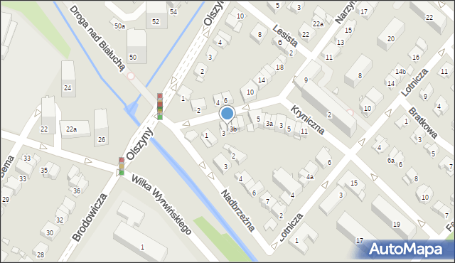 Kraków, Narzymskiego Józefa, 3a, mapa Krakowa