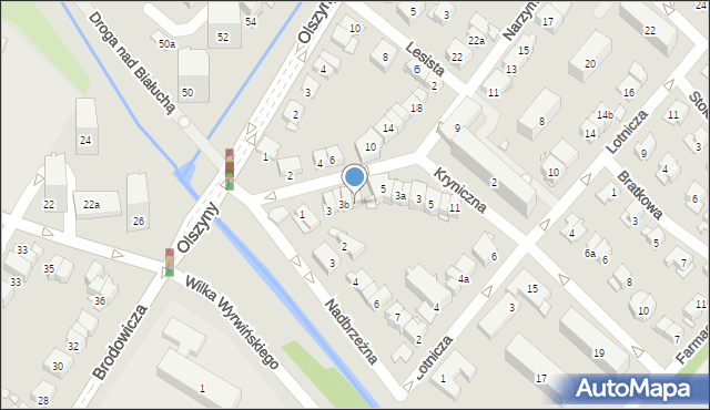 Kraków, Narzymskiego Józefa, 3c, mapa Krakowa