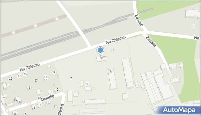 Kraków, Na Załęczu, 3, mapa Krakowa