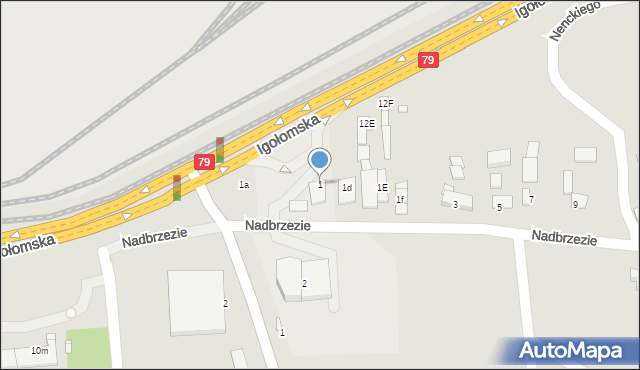 Kraków, Nadbrzezie, 1, mapa Krakowa