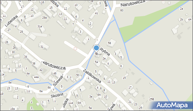 Kraśnik, Narutowicza Gabriela, 56a, mapa Kraśnik