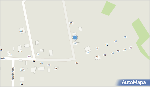 Krasnystaw, Nasienna, 38D, mapa Krasnystaw