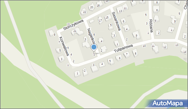 Krępa Słupska, Nagietkowa, 1, mapa Krępa Słupska