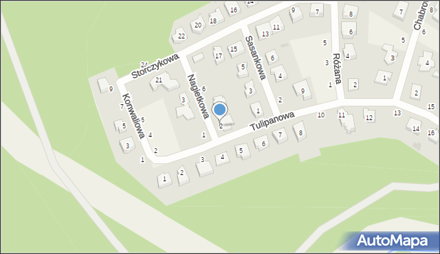 Krępa Słupska, Nagietkowa, 2, mapa Krępa Słupska