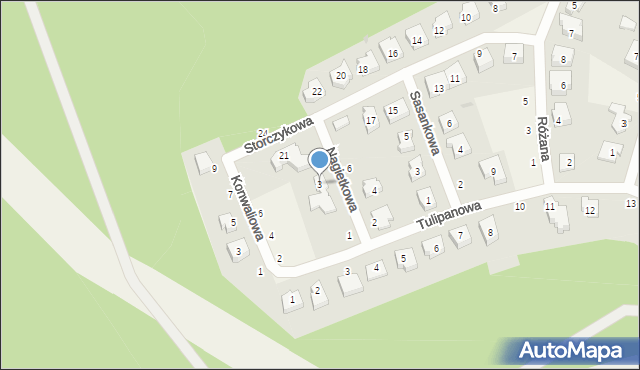 Krępa Słupska, Nagietkowa, 3, mapa Krępa Słupska