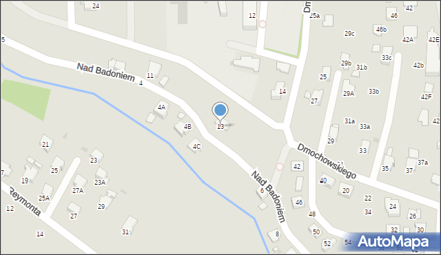 Krosno, Nad Badoniem, 13, mapa Krosna