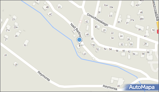 Krosno, Nad Badoniem, 8, mapa Krosna