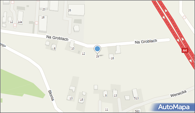 Kryspinów, Na Groblach, 14, mapa Kryspinów