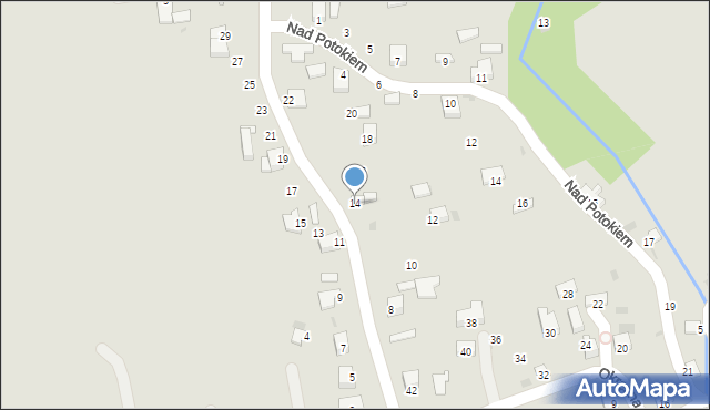 Krzeszowice, Na Wzgórze, 14, mapa Krzeszowice