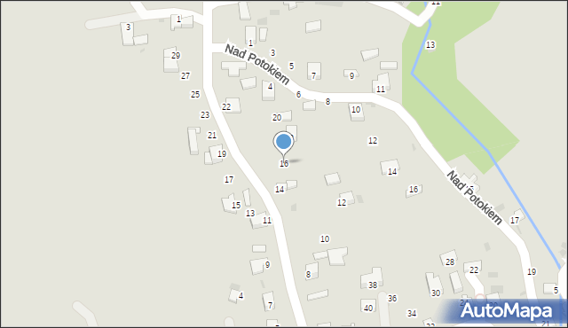 Krzeszowice, Na Wzgórze, 16, mapa Krzeszowice