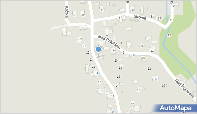 Krzeszowice, Na Wzgórze, 22, mapa Krzeszowice