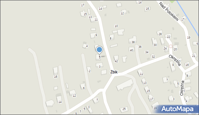 Krzeszowice, Na Wzgórze, 5, mapa Krzeszowice