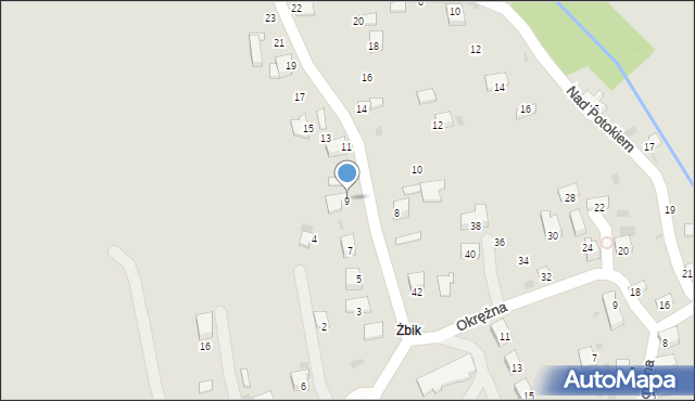 Krzeszowice, Na Wzgórze, 9, mapa Krzeszowice