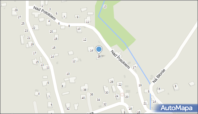 Krzeszowice, Nad Potokiem, 16, mapa Krzeszowice