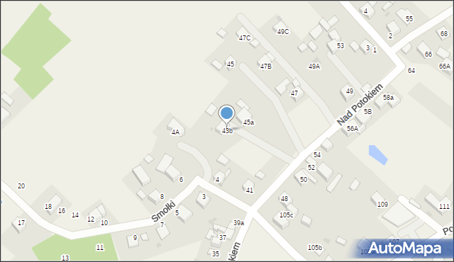 Książenice, Nad Potokiem, 43b, mapa Książenice