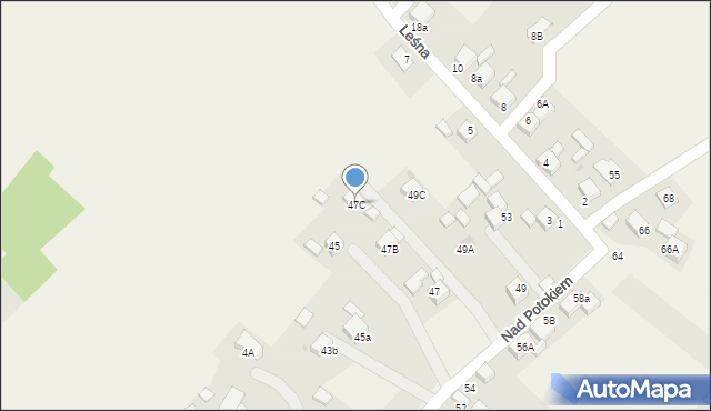 Książenice, Nad Potokiem, 47C, mapa Książenice