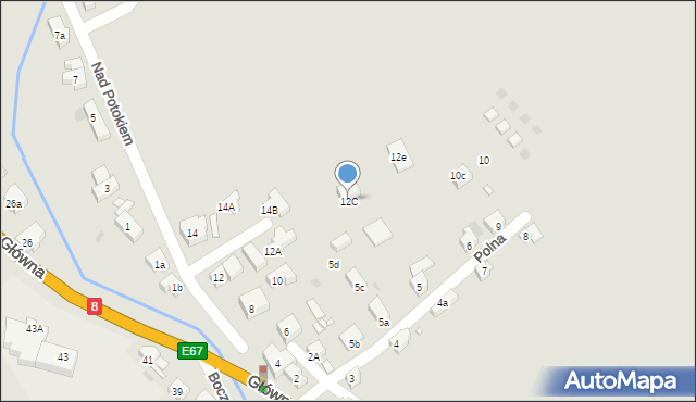 Kudowa-Zdrój, Nad Potokiem, 12C, mapa Kudowa-Zdrój