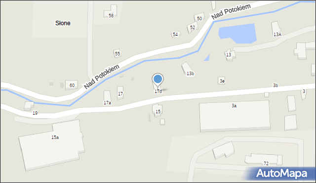 Kudowa-Zdrój, Nad Potokiem, 17d, mapa Kudowa-Zdrój