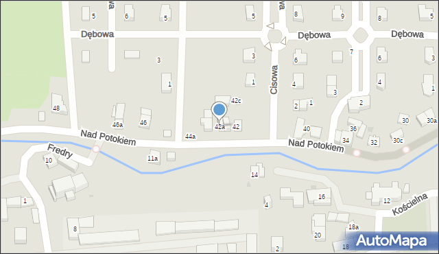 Kudowa-Zdrój, Nad Potokiem, 42a, mapa Kudowa-Zdrój