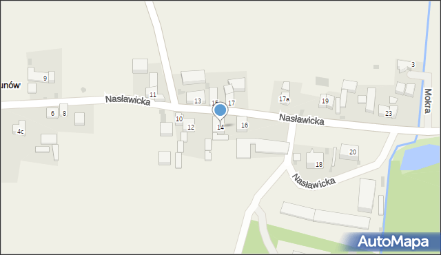 Kunów, Nasławicka, 14, mapa Kunów