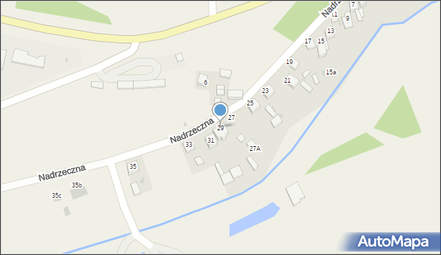 Kurów, Nadrzeczna, 29, mapa Kurów