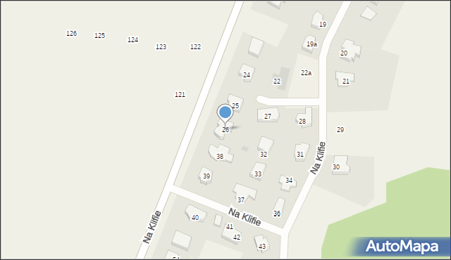 Kurów, Na Klifie, 26, mapa Kurów