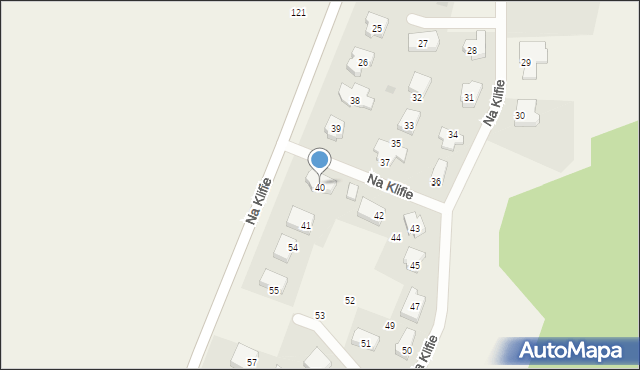 Kurów, Na Klifie, 40, mapa Kurów