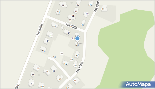 Kurów, Na Klifie, 46, mapa Kurów
