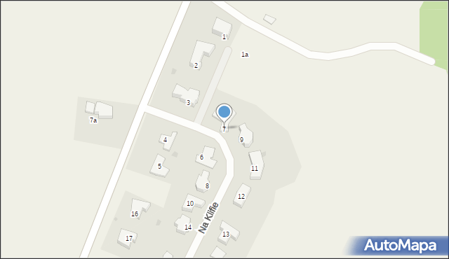 Kurów, Na Klifie, 7, mapa Kurów