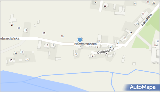 Ląd, Nadwarciańska, 3, mapa Ląd